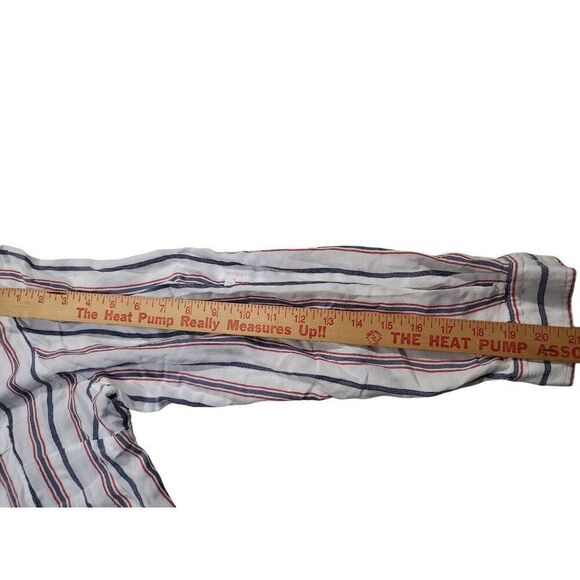 Liverpool Los Angeles‎ Button Down Shirt Women Sz XL Striped Collared Boho - Picture 7 of 7